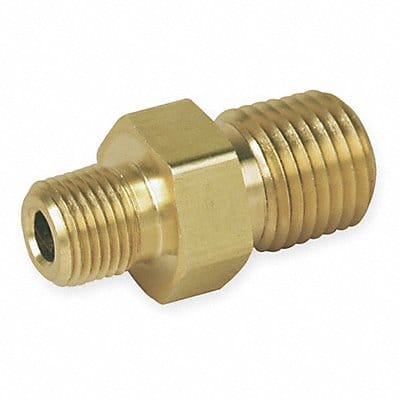 Reducing Hex Nipple Brass 1/2 x 3/8 in