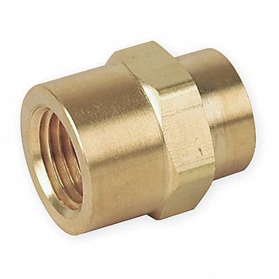 Hex Reducing Coupling Brass 1/2 x 1/4 in