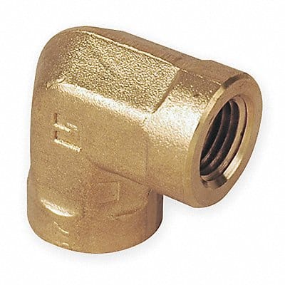 90 Elbow Brass 1/2 in Pipe Size FNPT