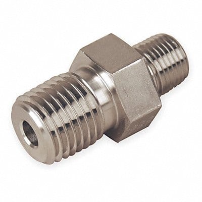 Hex Long Nipple 316 SS 3/8 in MNPT