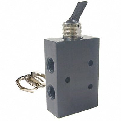 Toggle Valve 4 Way 1/8 In NPT