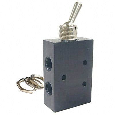 Toggle Valve 4Way 1/8 In NPT