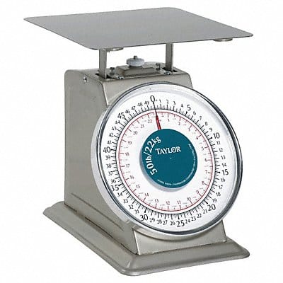 Dial Scale SS 50 lb Weight Cap. Silver