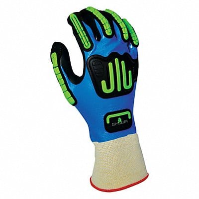 Coated Gloves Black Blue 2XL PR