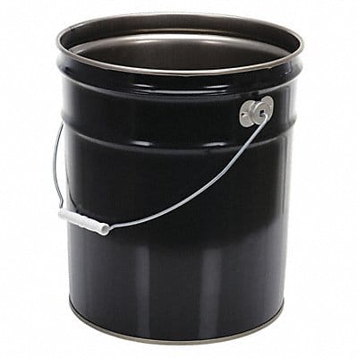 Pail Steel Black Open Head