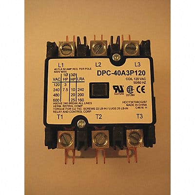 Defn Purpose Contactor 40A 3-Pole 120VAC