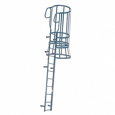 Fixed Ladder Sft Cage WlkThru 17ft.8In H