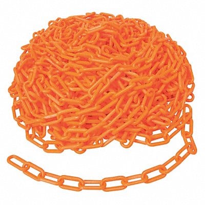 Plastic Chain 100 ft L Orange