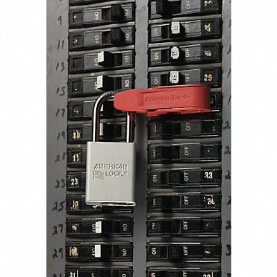 Circuit Breaker Lockout Red Steel