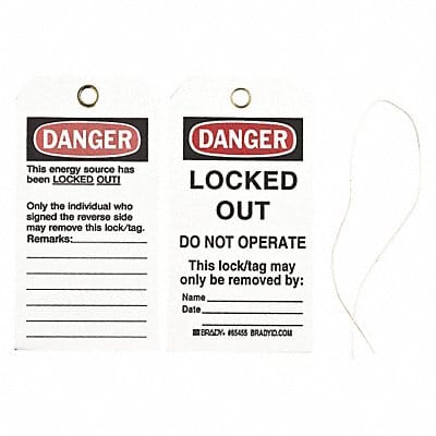 Danger Tag 5-3/4 x 3 In Cardstock PK25