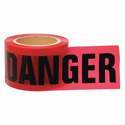 Barricade Tape Red 200 ft L 3 in