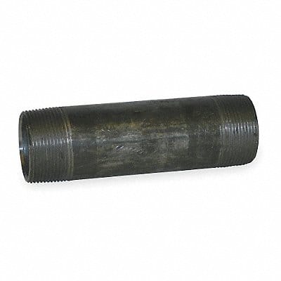 Black Pipe Nipple Threaded 1x5 In