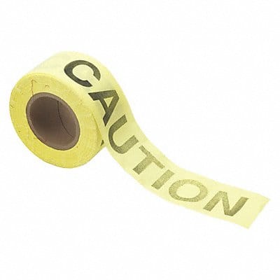 Barricade Tape Yellow 135 ft L 3 in