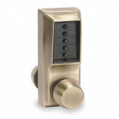 Push Button Lock Entry Antique Brass