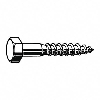 Hex Lag Screw 1/2 Zinc 3.5 L PK25