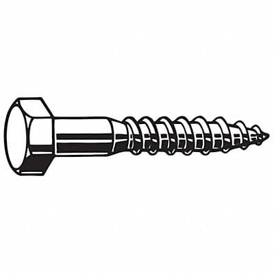 Hex Lag Screw 1/2 Zinc 4.5 L PK25