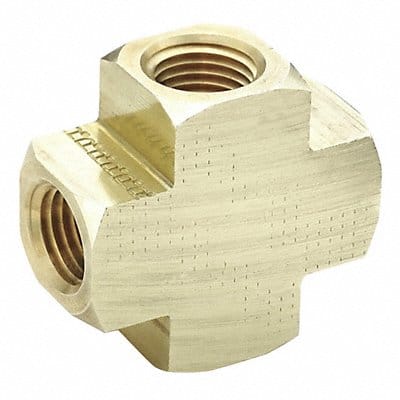 Cross Brass 3/8 in Pipe Size 1000 PSI