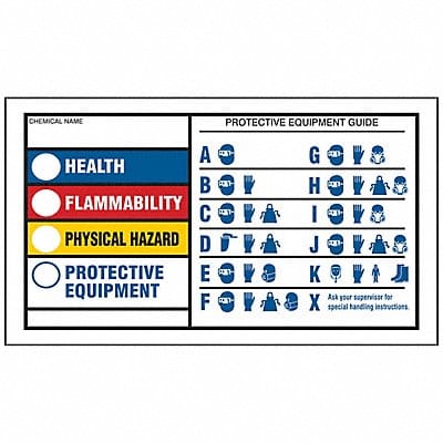 HMIG Label 2 in H 3-1/2 in W PK25