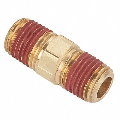 Hex Nipple Brass 1/2 in Pipe Size MNPT