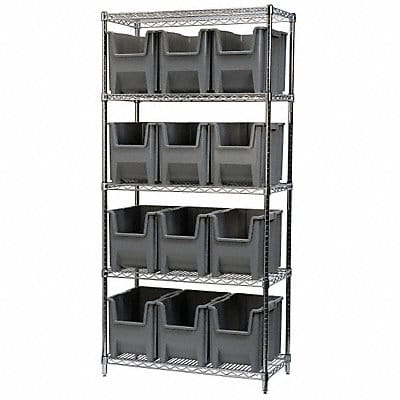 G3472 Bin Shlvng 18inx74inx36in Gray