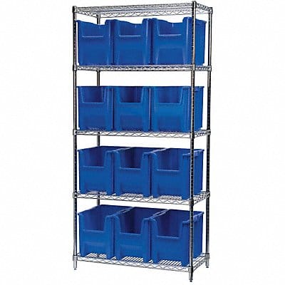 G3472 Bin Shlvng 18inx74inx36in Blue