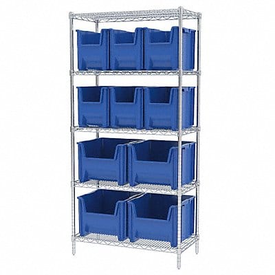 G3474 Bin Shlvng 18inx74inx36in Blue