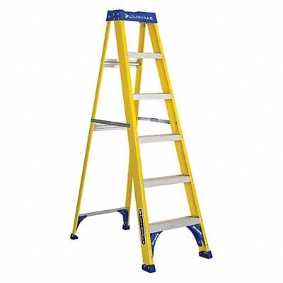 Stepladder Fiberglass 6 ft H 250 lb Cap