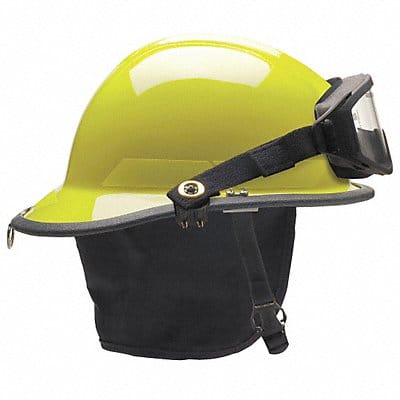 Fire Helmet Lime-Yellow Thermoplastic