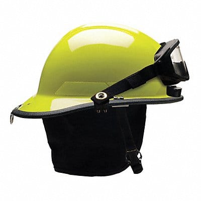 Fire Helmet Lime-Yellow Thermoplastic