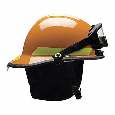 Fire Helmet Orange Thermoplastic