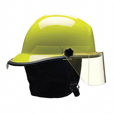 Fire Helmet Lime-Yellow Fiberglass