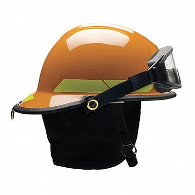 Fire Helmet Orange Fiberglass