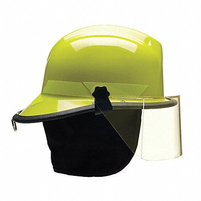 Fire Helmet Lime-Yellow Thermoplastic