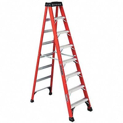 Stepladder Fiberglass 8 ft H 375 lb Cap