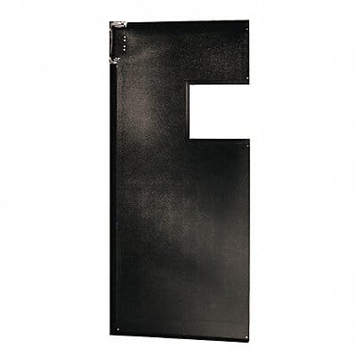 Swinging Door 7 x 2.5 ft Black PVC