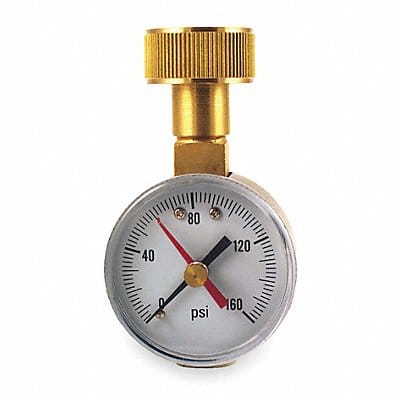 Pressure Gauge Max Reading 2 In