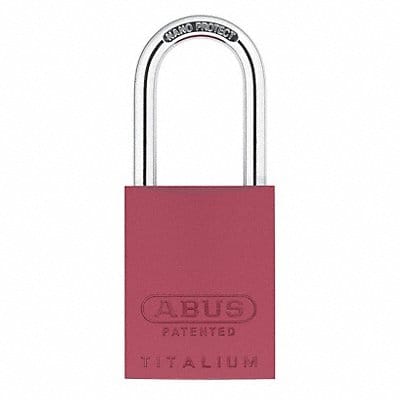 Keyed Padlock 29/32 in Rectangle Red