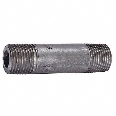 Black Pipe Nipple Threaded 1-1/2x2 In