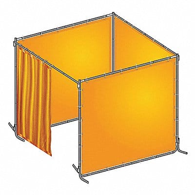 J4047 Welding Booth Kit 8 ft W 6 ft H Yellow