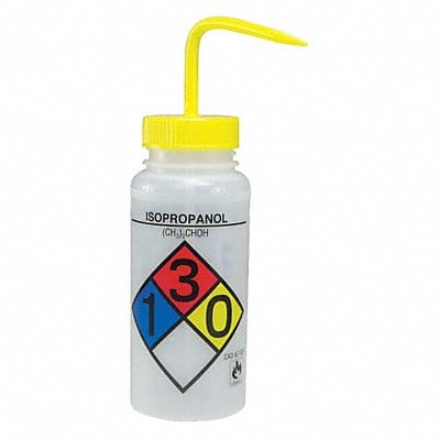 Wash Bottle Std 16 oz Isopropanol Yw PK4