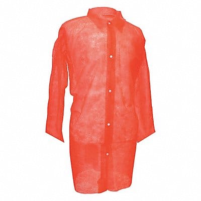 Disp. Lab Coat XL Polypropylene Red PK30