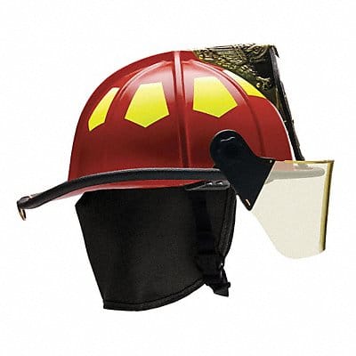 Fire Helmet Red Fiberglass