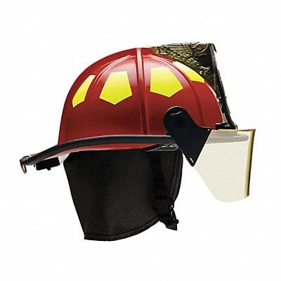 Fire Helmet Red Fiberglass