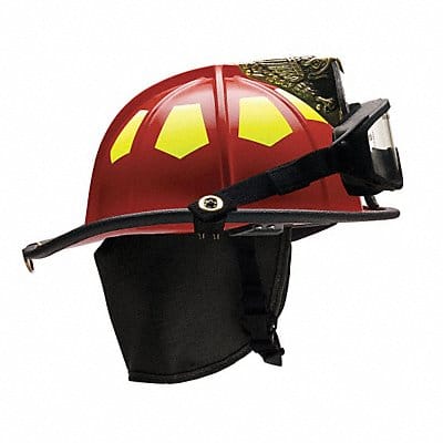 Fire Helmet Red Fiberglass