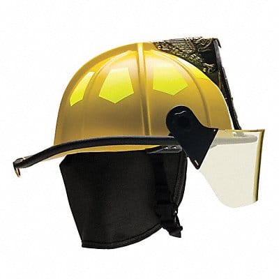 Fire Helmet Yellow Fiberglass