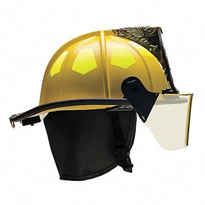 Fire Helmet Yellow Fiberglass