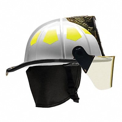 Fire Helmet White Fiberglass