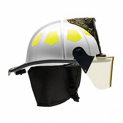 Fire Helmet White Fiberglass