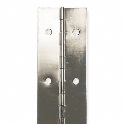 Piano Hinge Bright Nickel 4 ft L 2 in W