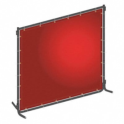 J4043 Welding Screen 6 ft H 8 ft W Red